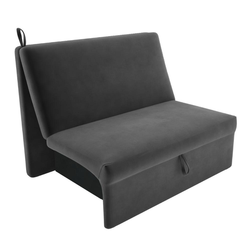 Sofá Cama Para Descanso Galway Suede Cinza - 4