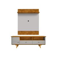 Conjunto Painel E Rack Romeu Naturalle Off White - 3