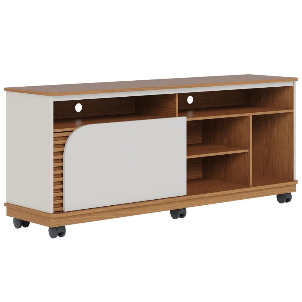 Rack Para Tvs 65 2 Portas Nápoles Freijó Off White Matte - 1