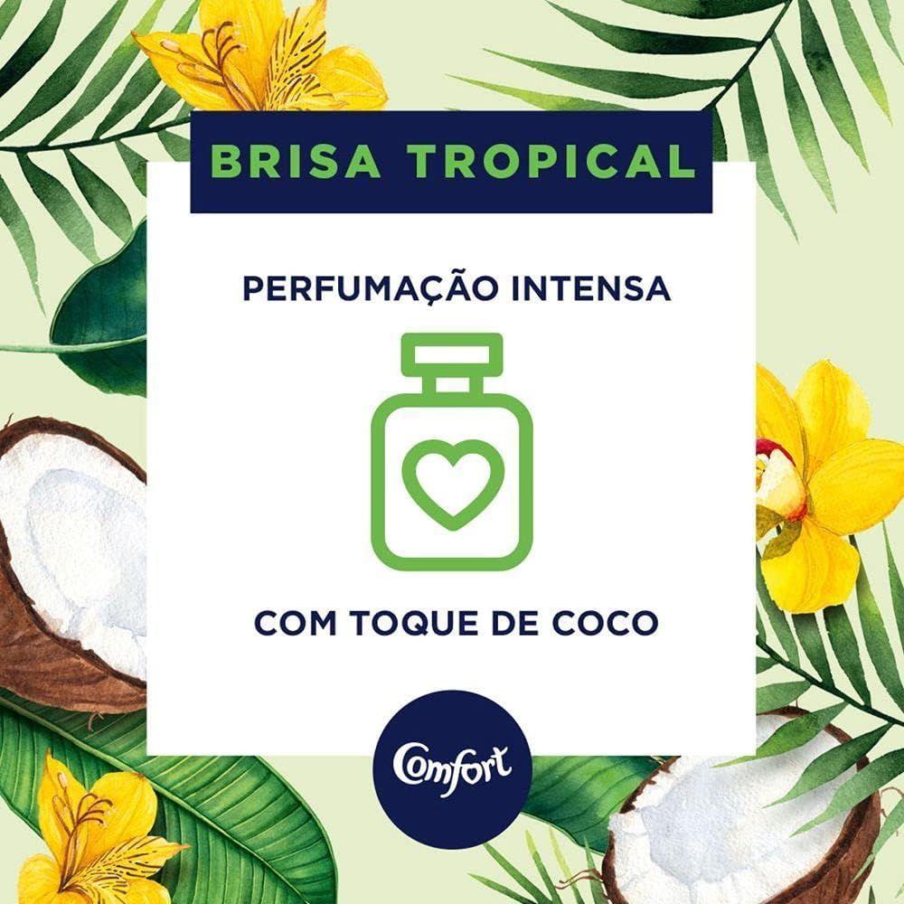 Caixa Com 6 Amaciante Comfort De Roupa Brisa Tropical Com Toque De Coco Frasco 1 8l - 3