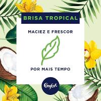 Kit Com 2 Amaciante Comfort De Roupa Brisa Tropical Com Toque De Coco Frasco 1 8l