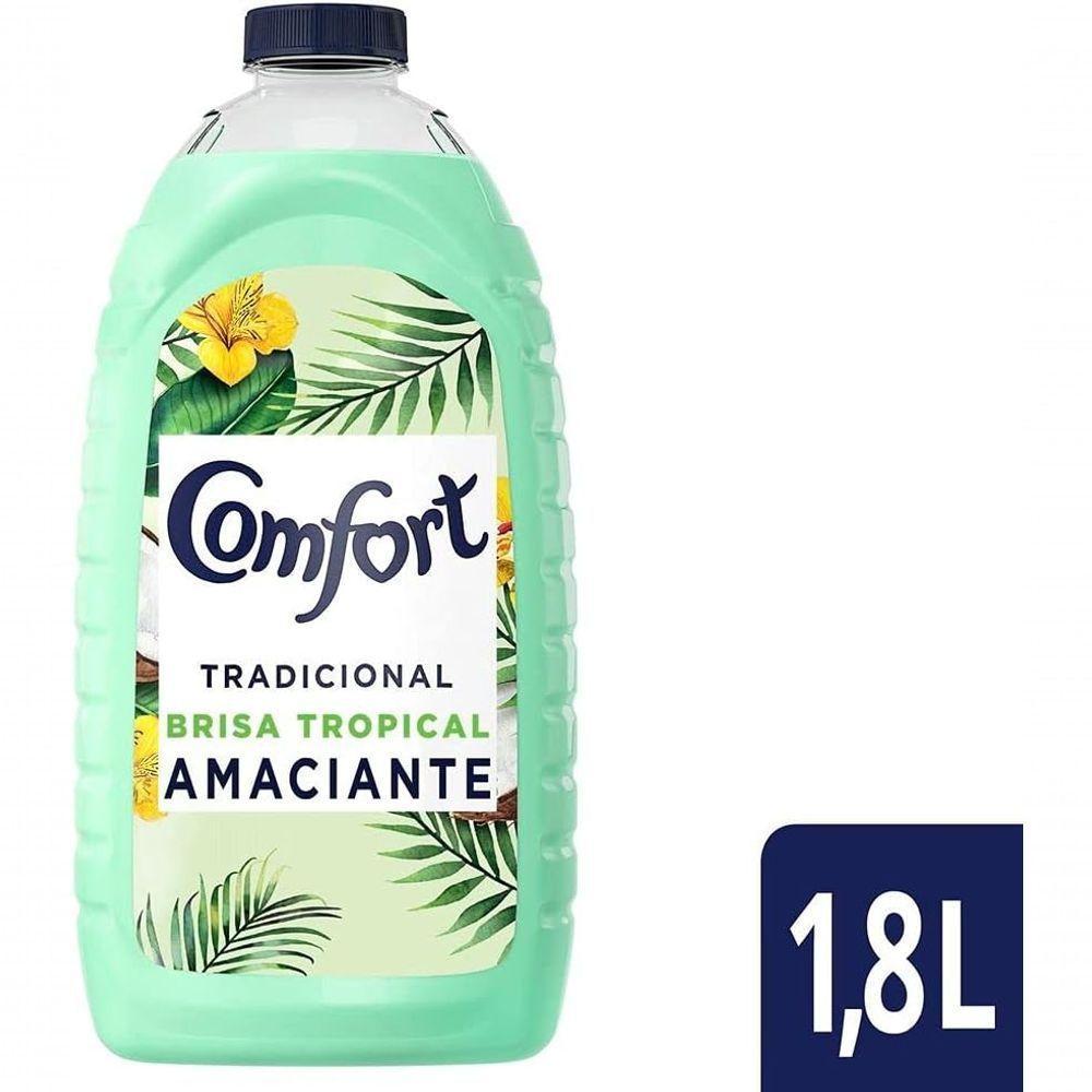 Kit Com 2 Amaciante Comfort De Roupa Brisa Tropical Com Toque De Coco Frasco 1 8l - 2