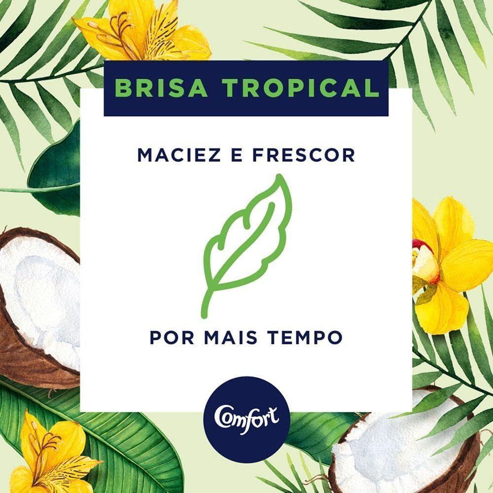 Caixa Com 6 Amaciante Comfort De Roupa Brisa Tropical Com Toque De Coco Frasco 1 8l - 4