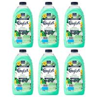 Caixa Com 6 Amaciante Comfort De Roupa Brisa Tropical Com Toque De Coco Frasco 1 8l - 1