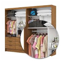 Closet Casal Duplo Sevilha Premium Com 12 Gavetas Freijó - 5