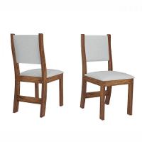 Cadeira Sol 2 Unidades Imbuia Com Linho Gelo Viero Imbuia / Gelo - 1