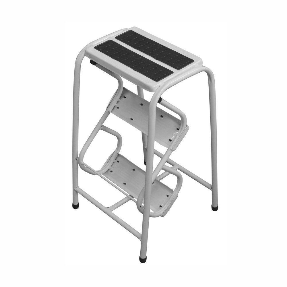 Escada Banqueta Dobrável 3 Degraus Antiderrapante Reforçada - 3