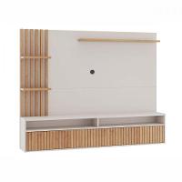 Painel Para Tv Até 65 Polegadas Aurora Off White Mel Ripado Viero Off White Com Mel - 2