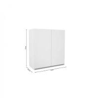 Armário De Cozinha E Lavanderia Com 2 Portas Duplo Aéreo Módulo Suspenso Top Class Batrol Branco Branco Brilho - 2