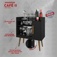 Aparador 1 Porta Café Ii Preto Fosco Bechara Preto Fosco - 2