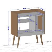 Aparador 1 Porta Café Ii Preto Fosco Bechara Preto Fosco - 3