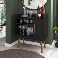 Aparador 1 Porta Café Ii Preto Fosco Bechara Preto Fosco