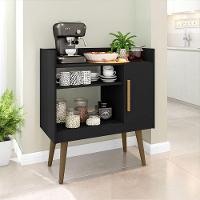 Aparador 1 Porta Café Ii Preto Fosco Bechara Preto Fosco - 5