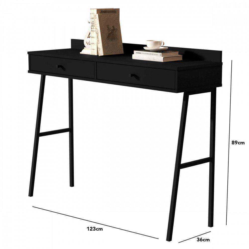 Aparador Com 2 Gavetas Preto Jbbechara Preto - 2