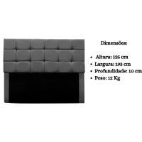 Cabeceira Cama Box Estofada King 195 Cm Ananda Suede Cinza - 8