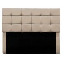 Cabeceira Estofada Cama Box Casal 140 Cm Ananda Suede Bege - 2