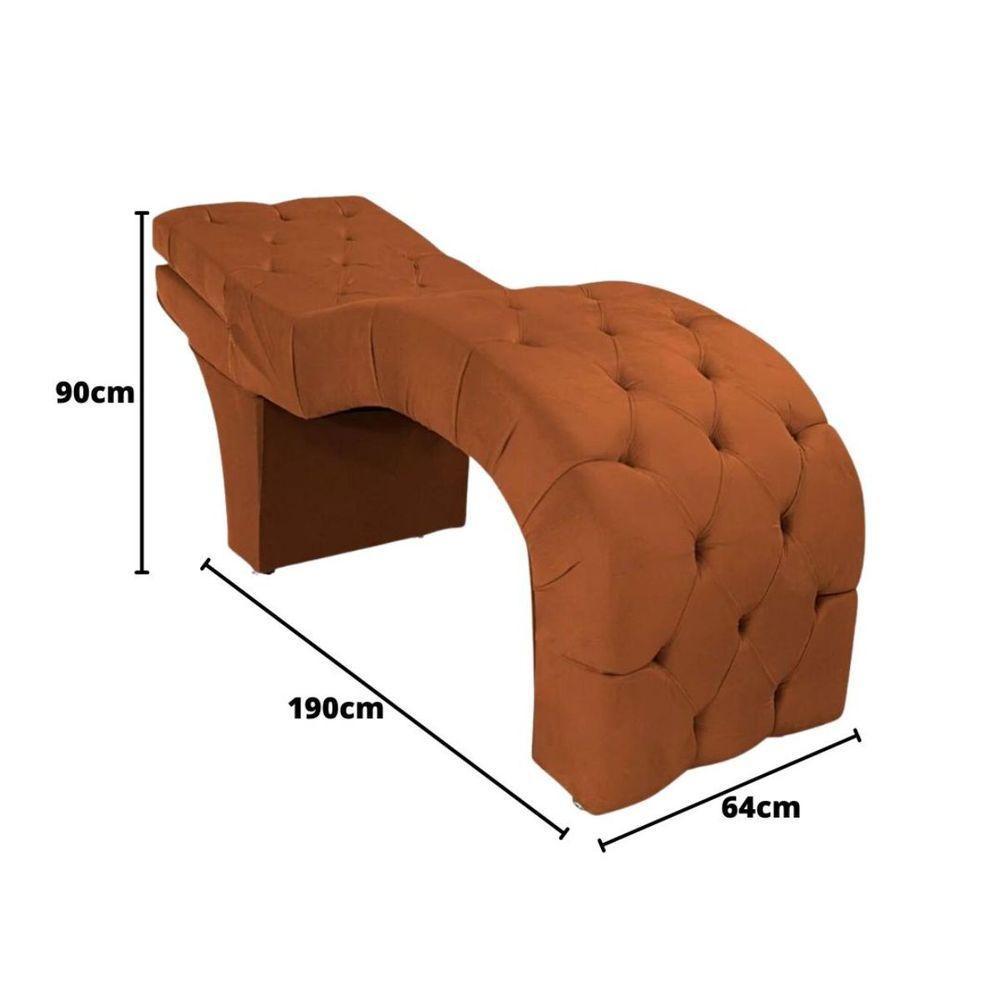 Maca Estofada Reclinável Sobrancelhas Cílios Suede Jade Terracota - 3