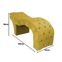 Maca Estofada Reclinável Sobrancelhas Cílios Suede Jade Amarelo - 3