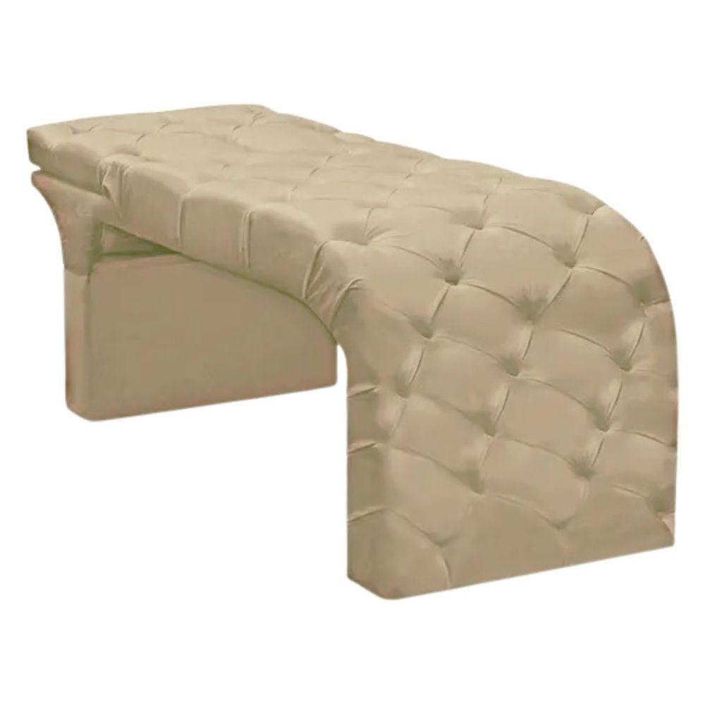 Maca Estofada Estética Cílios Regulável Spa Veludo Eloísa Bege - 6