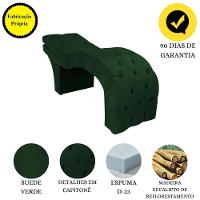 Maca Estofada Reclinável Sobrancelhas Cílios Suede Jade Verde