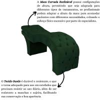 Maca Estofada Reclinável Sobrancelhas Cílios Suede Jade Verde - 5
