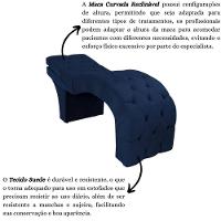Maca Estofada Reclinável Sobrancelhas Cílios Suede Jade Azul Marinho - 5