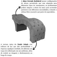 Maca Estofada Reclinável Sobrancelha Cílios Veludo Jade Cinza - 5