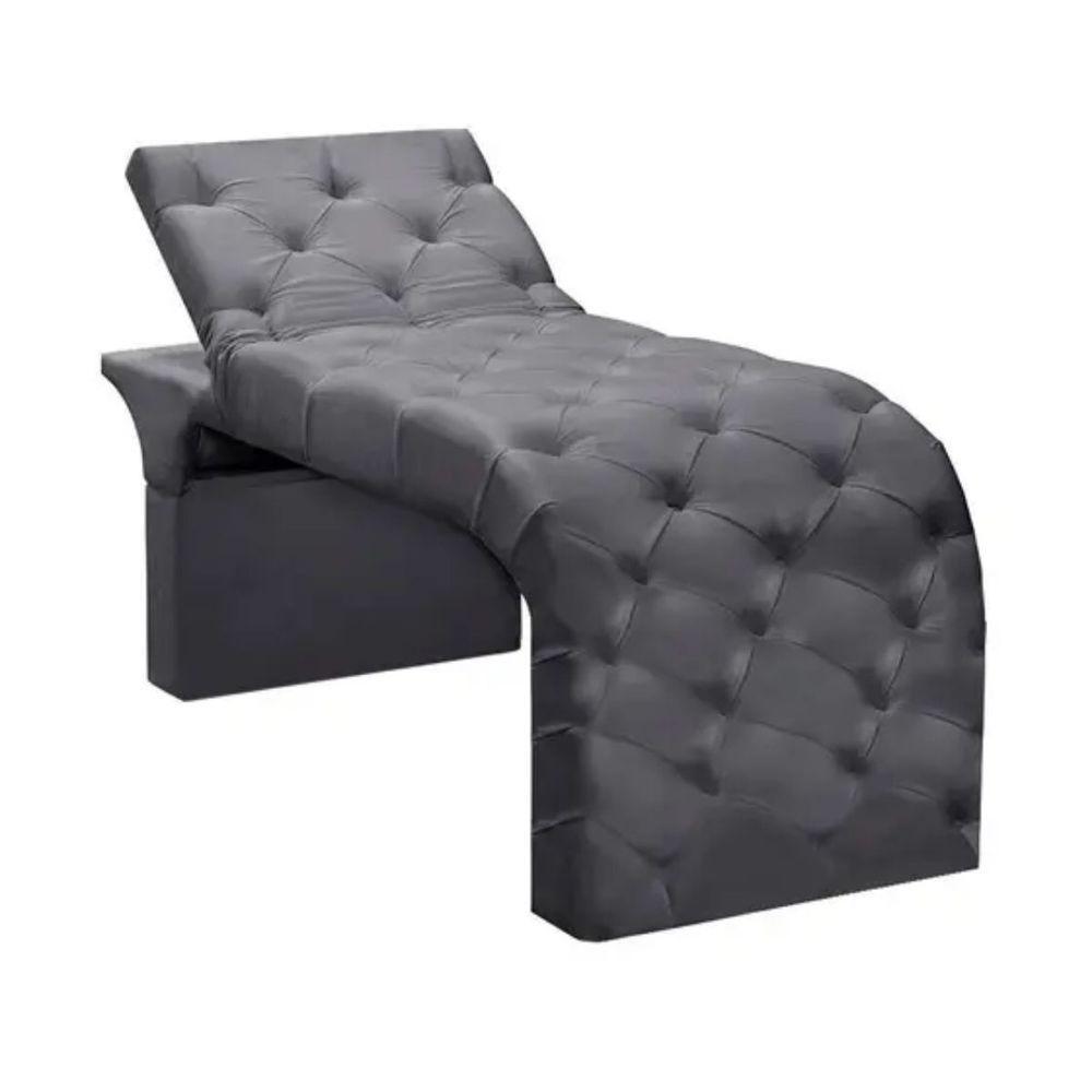 Maca Estofada Estética Cílios Regulável Spa Veludo Eloísa Cinza - 2