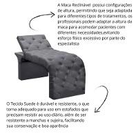 Maca Estofada Estética Cílios Regulável Spa Veludo Eloísa Cinza - 5