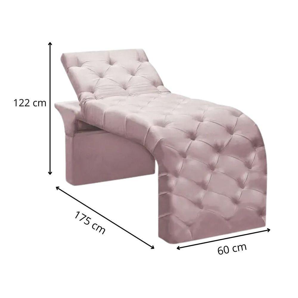 Maca Estofada Estética Cílios Regulável Spa Veludo Eloísa Rosê - 3