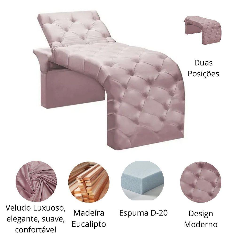 Maca Estofada Estética Cílios Regulável Spa Veludo Eloísa Rosê - 4