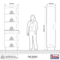 Paneleiro Top Class Espaço Para Microondas 4 Portas 1 Gaveta Branco Brilho Batrol Branco Brilho - 3