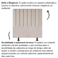 Cabeceira Estofada Cama Box Solteiro 100 Cm Maria Suede Bege - 5