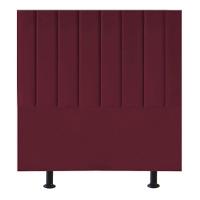 Cabeceira Estofada Cama Box Solteiro 100 Cm Alice Suede Bordô - 1