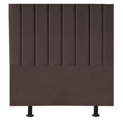 Cabeceira Estofada Cama Box King 195 Cm Alice Linho Marrom