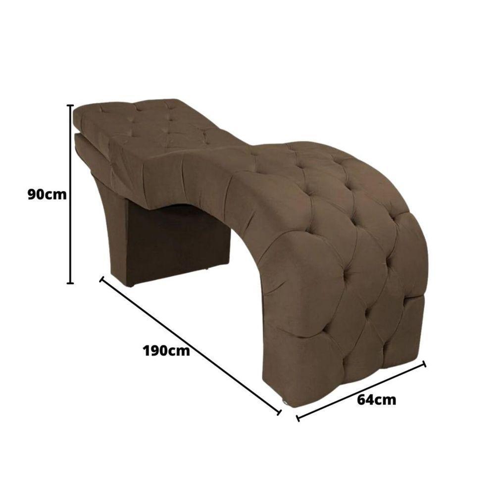 Maca Estofada Reclinável Sobrancelhas Cílios Suede Jade Marrom - 3