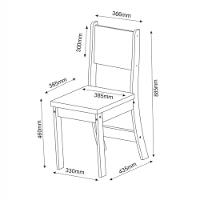 Mesa Milani Com 4 Cadeiras Sol Viero Mel / Amêndoa / Off White - 11