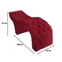 Maca Estofada Estética Cílios Salão Spa Suede Hellen Vermelho - 3