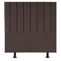 Cabeceira Estofada Cama Box King 195 Cm Alice Suede Marrom - 1