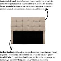 Cabeceira Cama Box Estofada King 195 Cm Bianca Suede Bege - 9