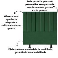 Cabeceira Estofada Cama Box Casal 140 Cm Maria Suede Verde - 2