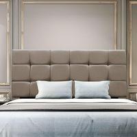 Cabeceira Cama Box Estofada Solteiro 90 Cm Bianca Suede Bege Escuro - 2
