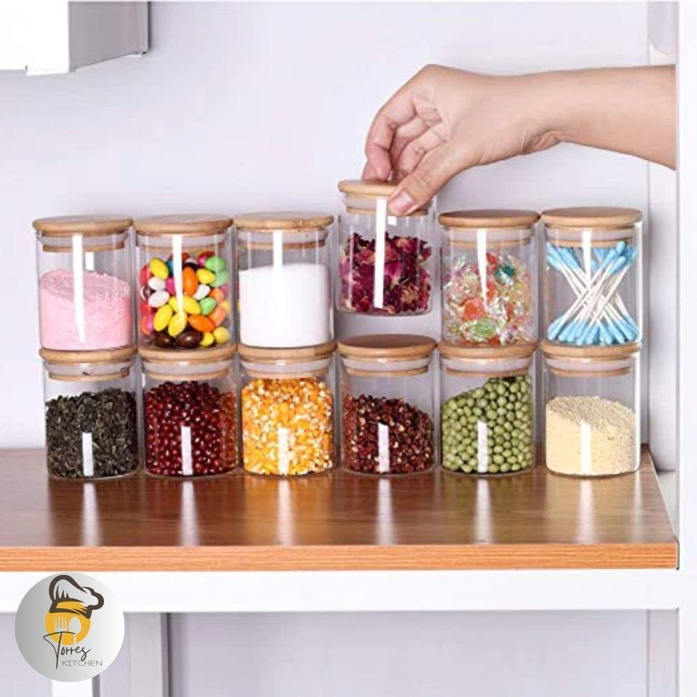 Pote Hermético De Vidro 1000ml Com 2 Unidades E Tampa De Bambu Premium - 4