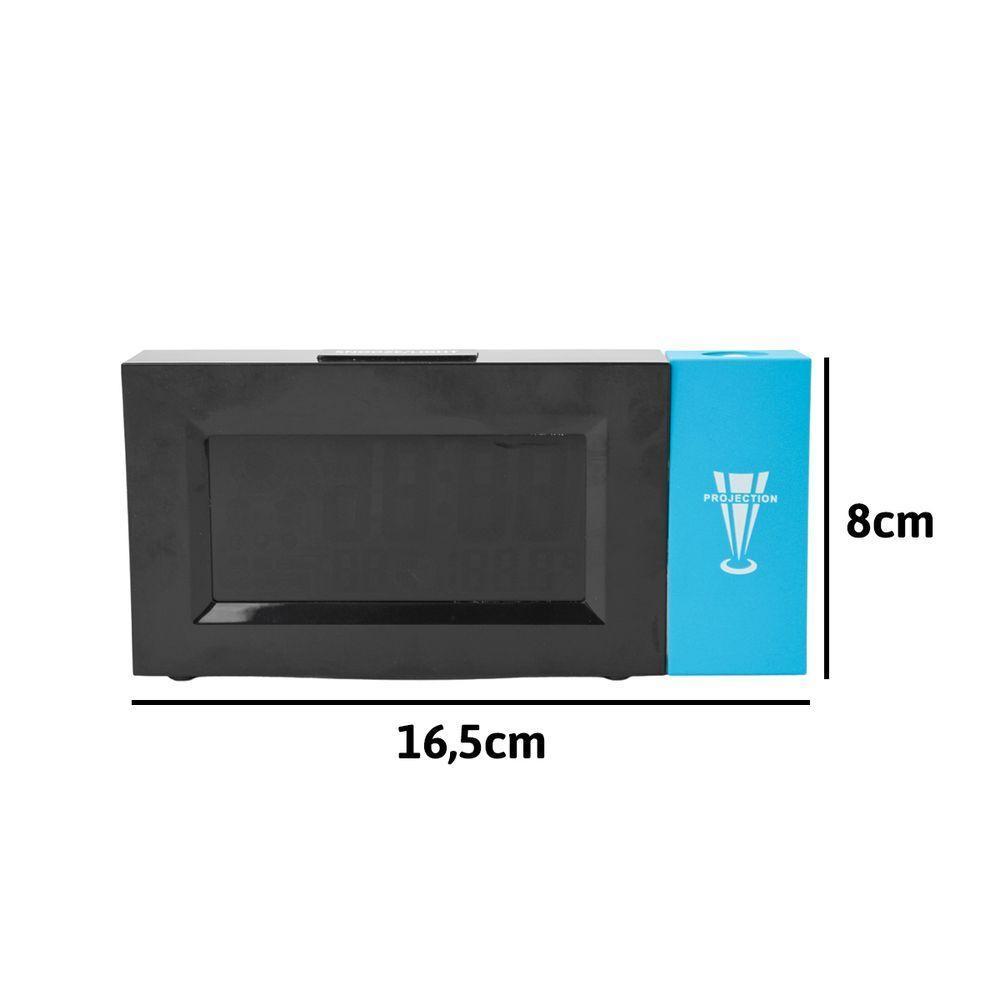 Relogio Alarme Led Despertador Portatil Com Projetor De Hora - 4