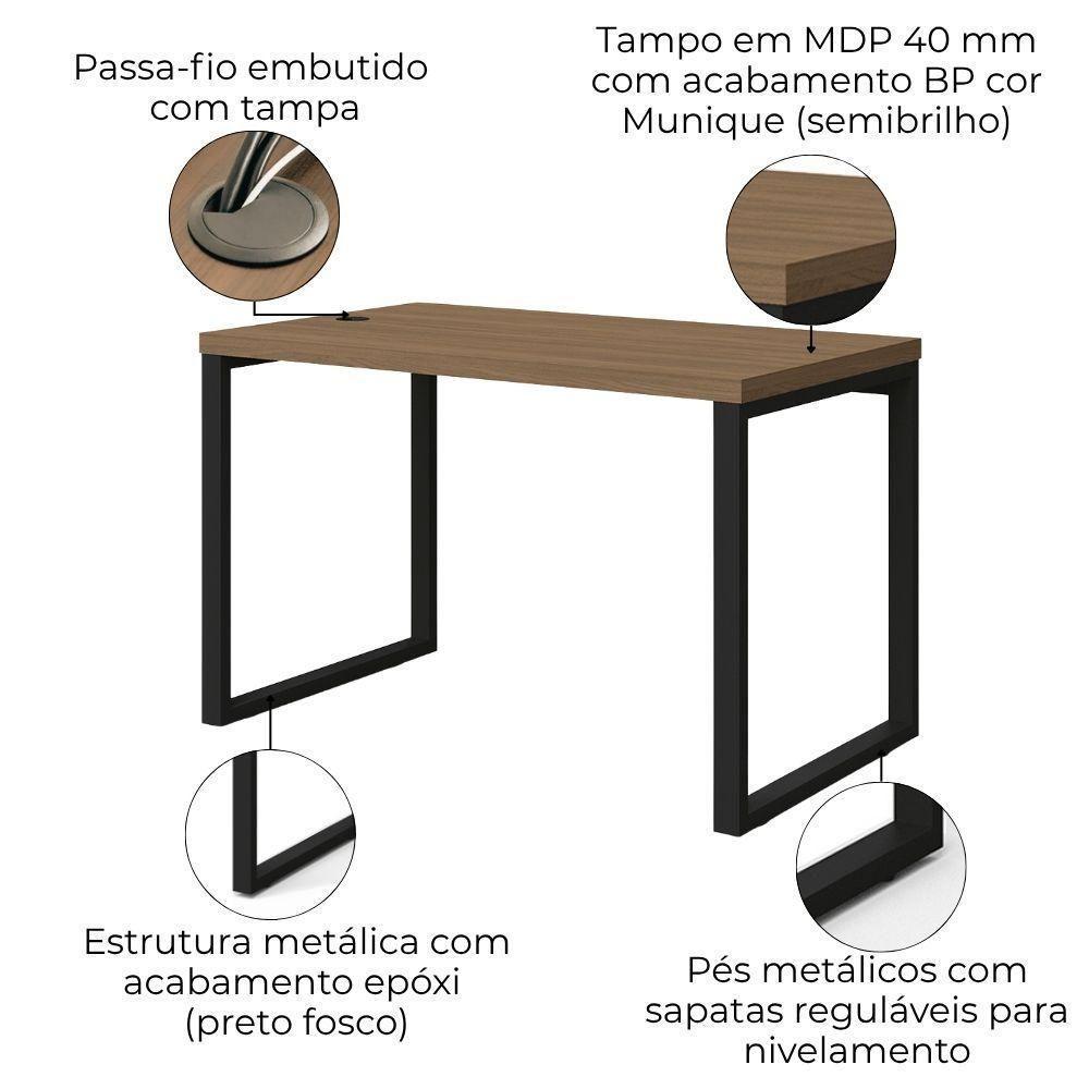Mesa Escritorio 120 Cm Industrial Frame F120 Kappesberg Munique - 3