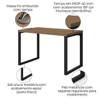 Mesa Escritorio 120 Cm Industrial Frame F120 Kappesberg Munique - 3
