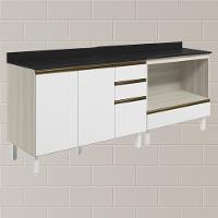 Balcao Com Tampo E Balcao Forno Mdf Kali Nicioli Bianco Toq Branco Uv - 7