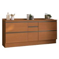 Balcao Com Tampo 120 Cm E Balcao Com Tampo 80 Cm Maxxi Kappesberg Canela - 1