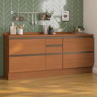 Balcao Com Tampo 120 Cm E Balcao Com Tampo 80 Cm Maxxi Kappesberg Canela - 2