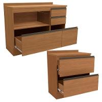 Balcao Com Tampo 120 Cm E Balcao Com Tampo 80 Cm Maxxi Kappesberg Canela - 5